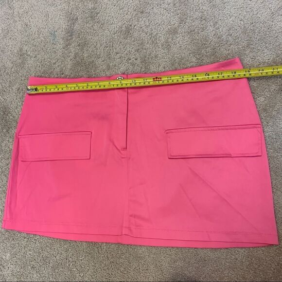 ZARA pink satin effect mini skirt Sz XL NWT - Picture 11 of 12